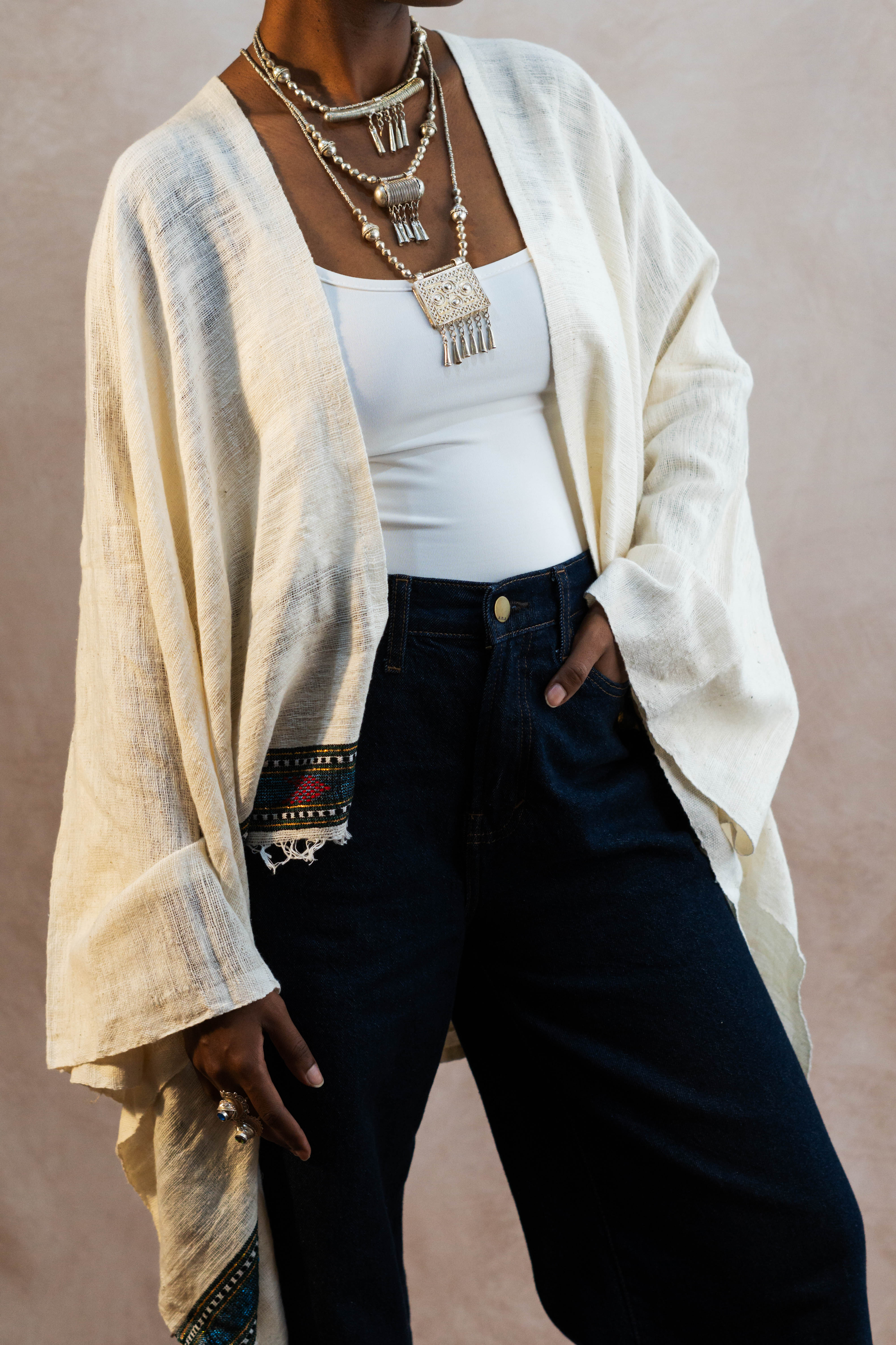 Tibeb Draped Cardigan image 0