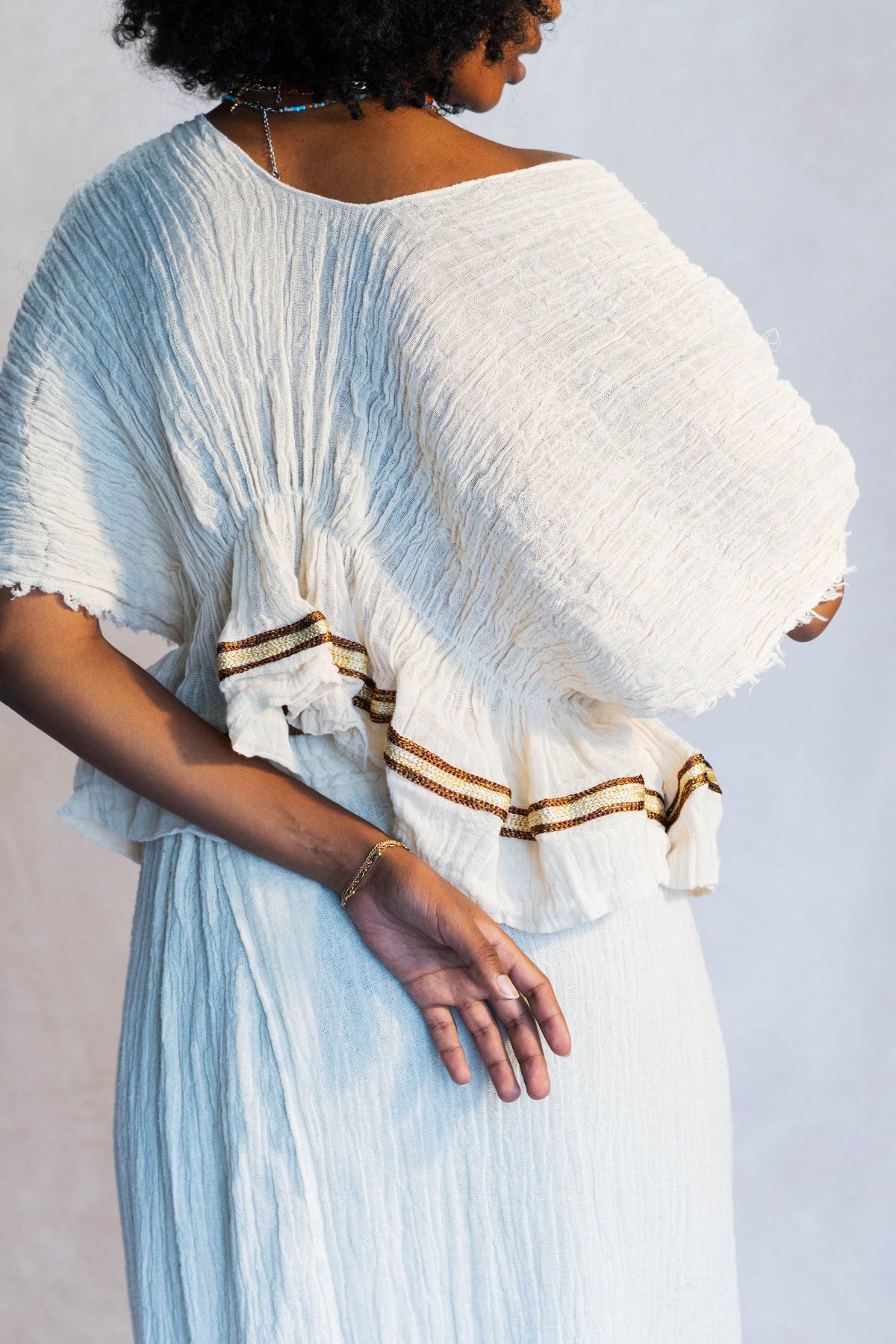 Sewwit Sewit Peplum Top – Free Size | Handwoven Cotton | Made in Ethiopia